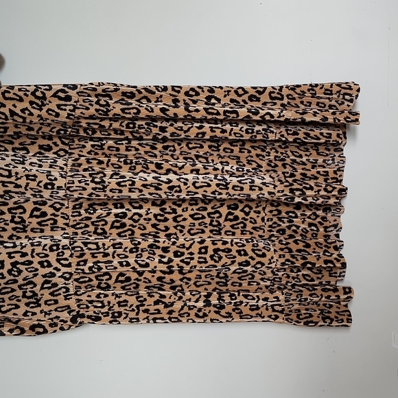 Aqua Curve Leopard Print Tiered Ruffled Dress Size 3X - Picture 3 of 9